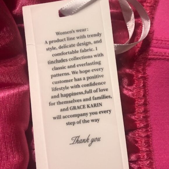 NWT Grace Karin Women Pink Pleated Chiffon Elastic Waist Skirt Lined Size 2XL - Picture 10 of 13